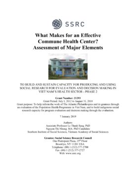 Download What Makes for an Effective Commune Health Center?